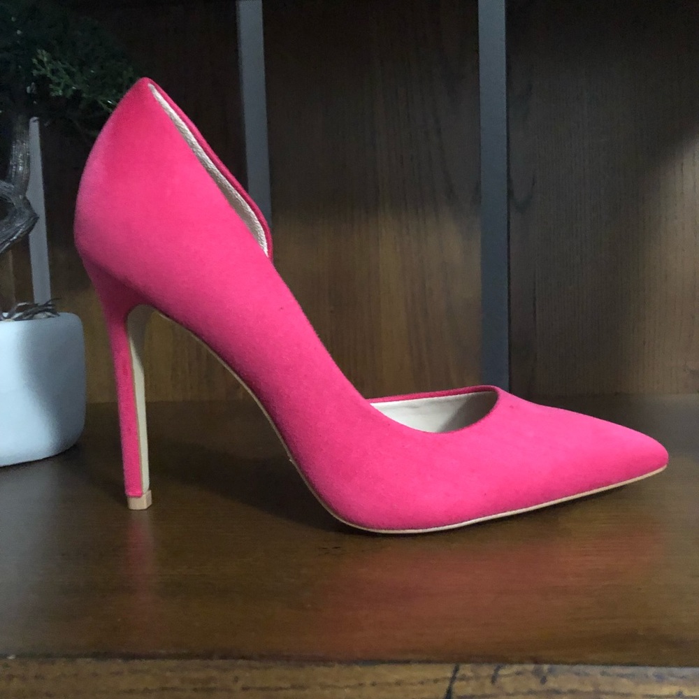 Mix No. 6 Hot Pink Faux Suede Stilettos 4” Heel Size 6.5 NWOB - Picture 3 of 9